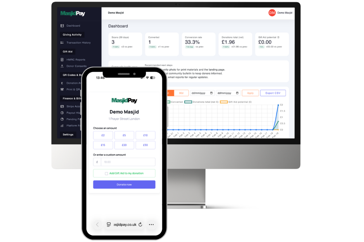 MasjidPay Dashboard